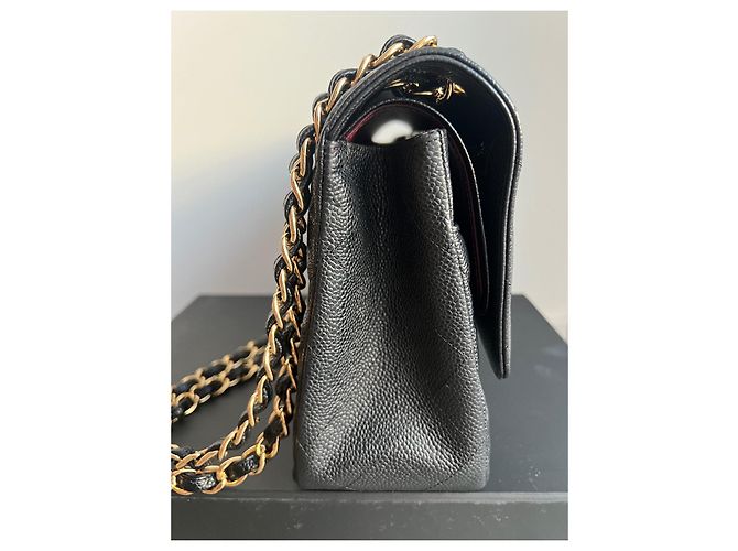Timeless Borsa a mano Chanel in pelle di vitello grana nera Nero - vista 6