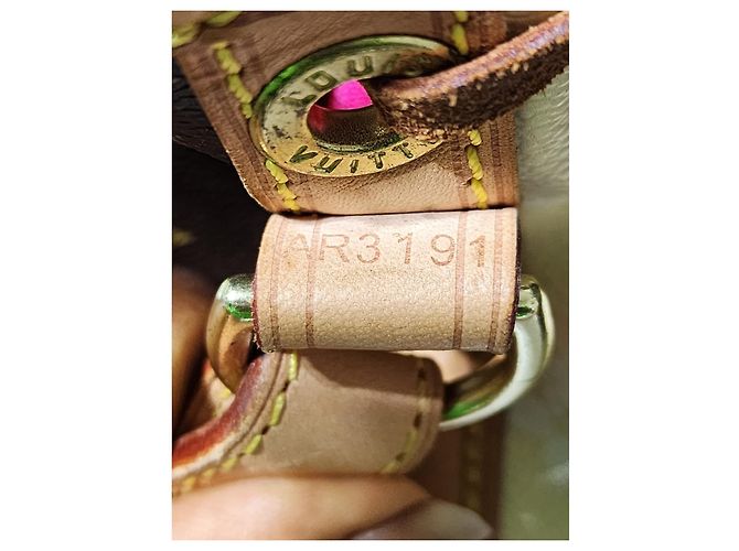 Borsa Petit Noé Monogram Rayures Edizione Limitata Louis Vuitton Marrone/Crema - vista 15