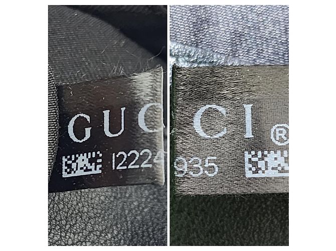 Borsa hobo Babouska Indy media in tela e pelle GG di Gucci nera Nero - vista 8