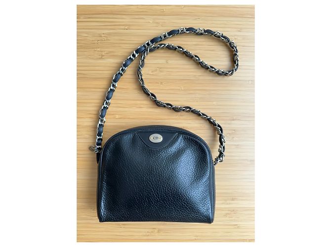 DIOR - Borsa in pelle granulata Nero - vista 2