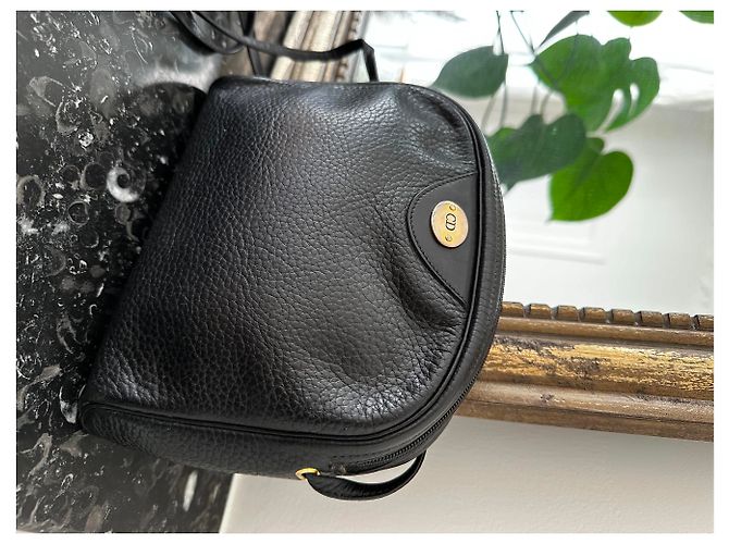DIOR - Borsa in pelle granulata Nero - vista 4