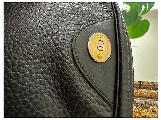 DIOR - Borsa in pelle granulata Nero - vista 5