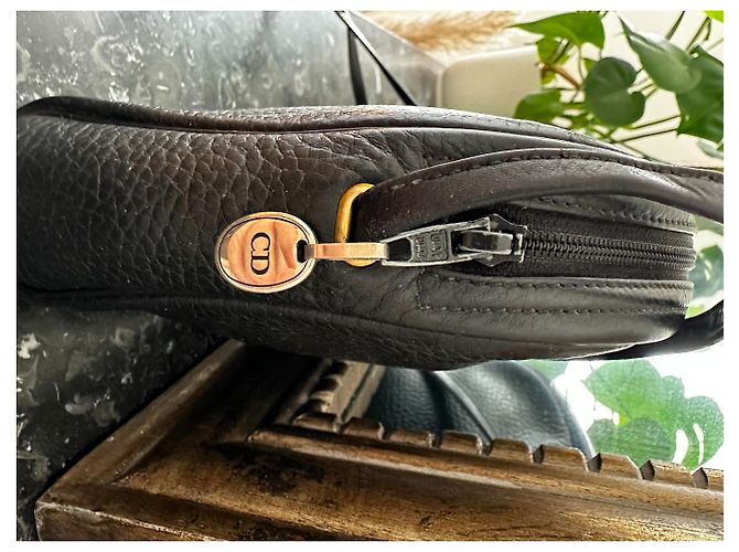 DIOR - Borsa in pelle granulata Nero - vista 7