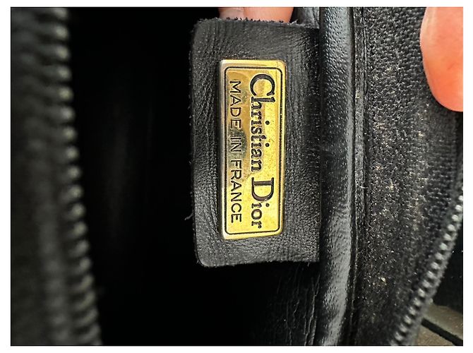 DIOR - Borsa in pelle granulata Nero - vista 8