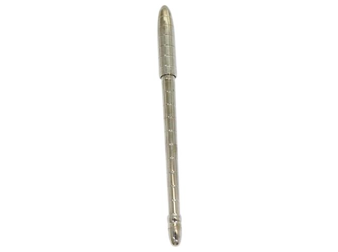 Penna a sfera in metallo argento LOUIS VUITTON Styro Agenda LV Auth ar12242 - vista 2