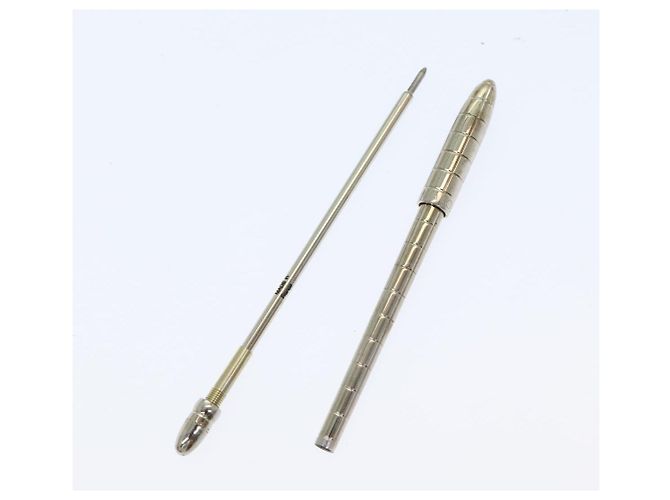 Penna a sfera in metallo argento LOUIS VUITTON Styro Agenda LV Auth ar12242 - vista 9