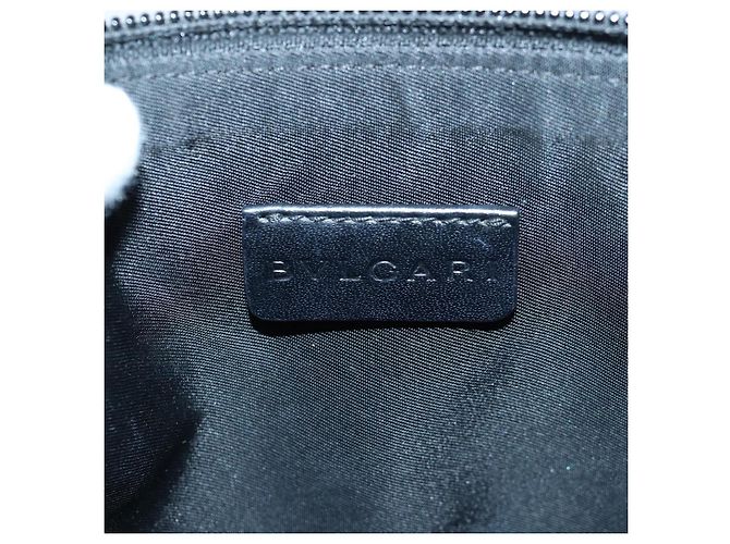 Bulgari BVLGARI Tasche aus blauer Leinwand mit Silber authentisch ar12334 - Ansicht 13