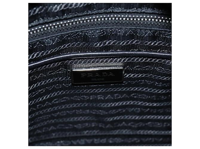 PRADA Borsa a mano in nylon nero Auth am6693 - vista 15