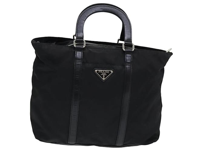 PRADA Borsa a mano in nylon nero Auth am6693 - vista 2