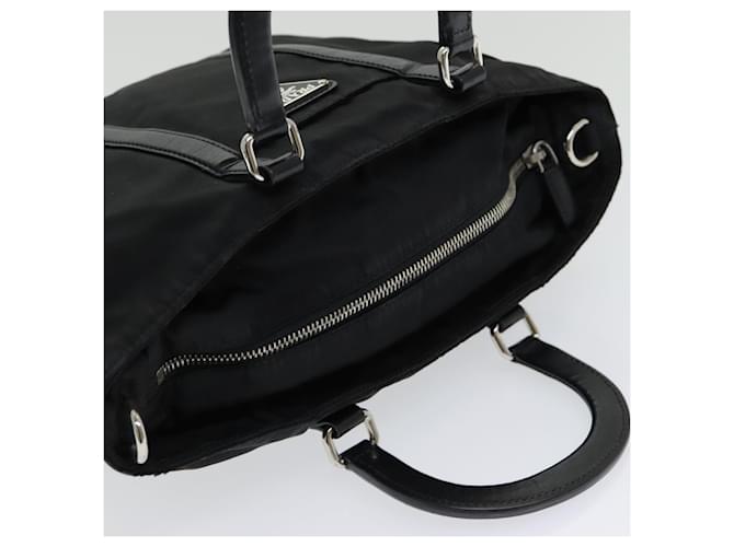 PRADA Borsa a mano in nylon nero Auth am6693 - vista 6