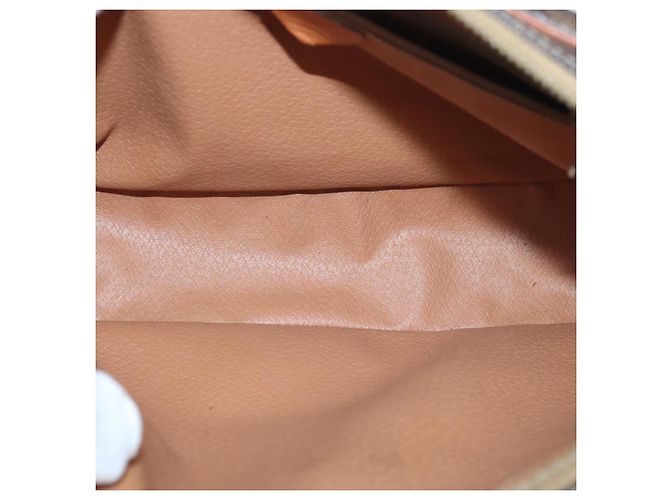 Céline Borsa a spalla in tela Macadam CELINE in pelle PVC marrone oro Auth 85387 D'oro - vista 16