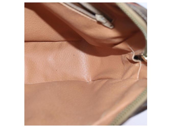 Céline Borsa a spalla in tela Macadam CELINE in pelle PVC marrone oro Auth 85387 D'oro - vista 17
