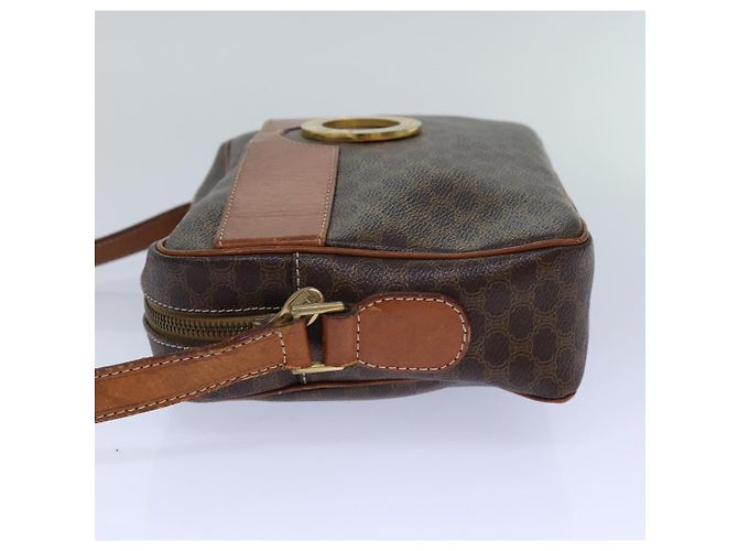Céline Borsa a spalla in tela Macadam CELINE in pelle PVC marrone oro Auth 85387 D'oro - vista 4