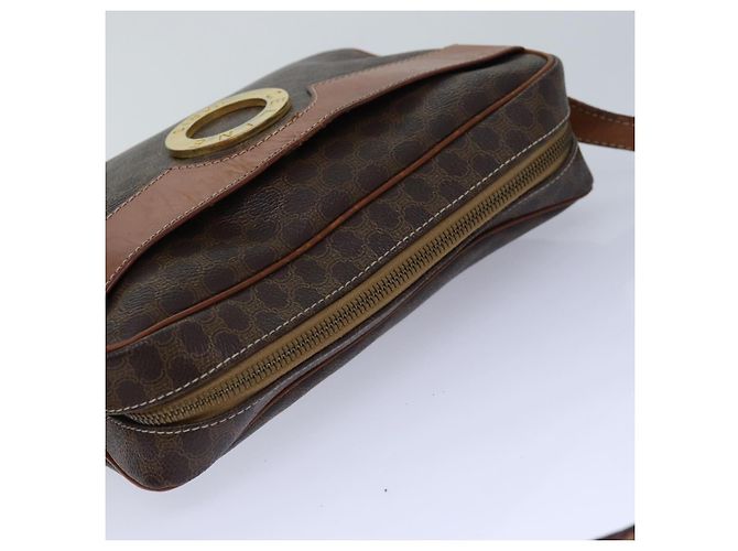 Céline Borsa a spalla in tela Macadam CELINE in pelle PVC marrone oro Auth 85387 D'oro - vista 6