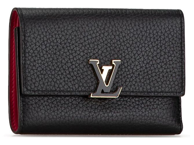 Billetera compacta Capucines en taurillon negro Louis Vuitton - vista 2