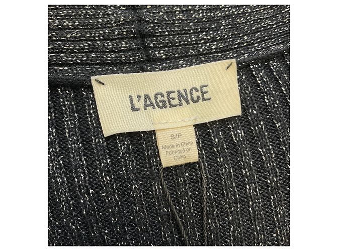 L'Agence Black / Silver Marija Duster Cardigan - vista 4