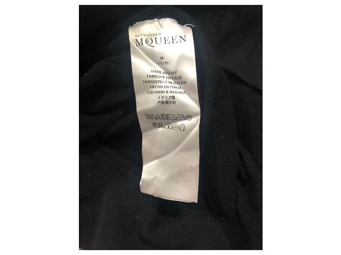 Felpa Alexander McQueen con Design Teschio Nera in Cotone Nero - vista 6
