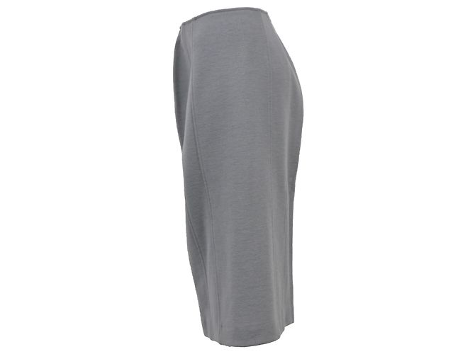 Maison Martin Margiela Maison Margiela Panelled Pencil Skirt in Grey Wool - view 2