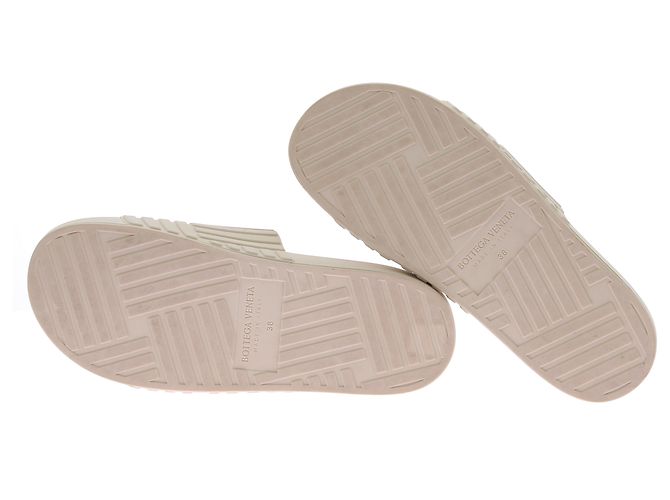 Sandali Bottega Veneta T.EU 38 Gomma Beige - vista 7