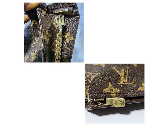 Neceser Monogram LOUIS VUITTON Marrón/Beige Castaño - vista 6