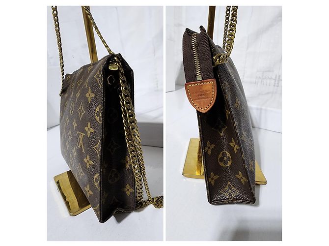 Neceser Monogram LOUIS VUITTON Marrón/Beige Castaño - vista 7