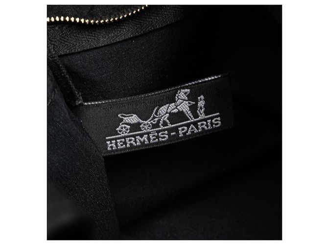 Hermès Schwarze Toile Acapulco MM Tasche - Ansicht 6