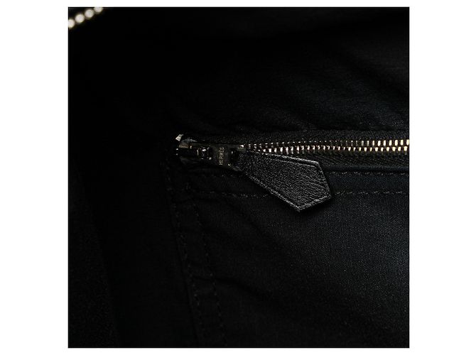 Hermès Schwarze Toile Acapulco MM Tasche - Ansicht 7