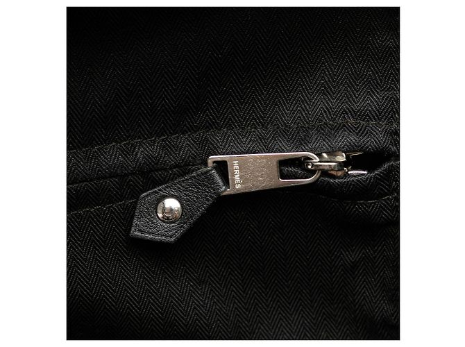 Hermès Schwarze Toile Acapulco MM Tasche - Ansicht 8