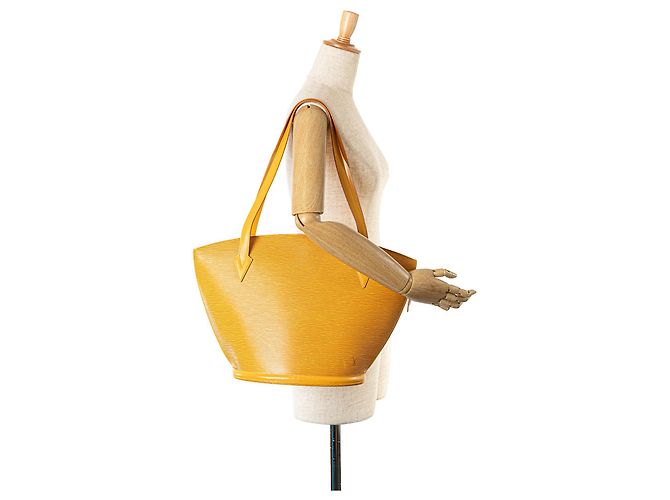 Louis Vuitton Amarelo Epi Saint Jacques GM Alça Longa - vista 13