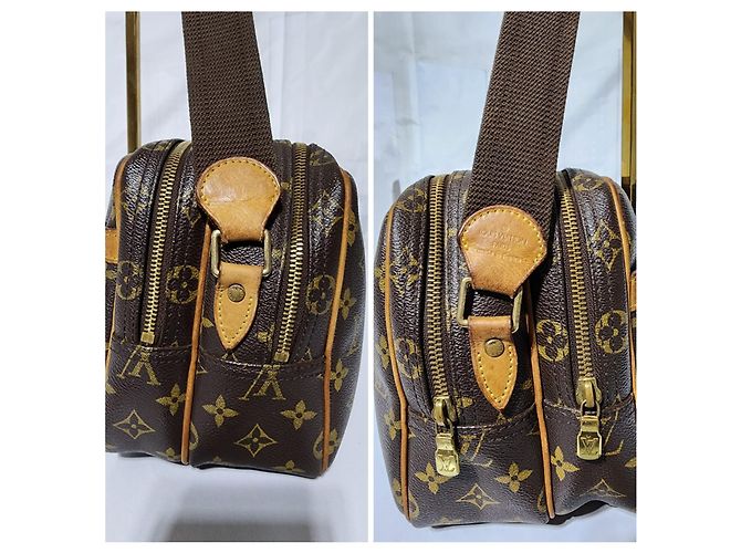 Borsa a Spalla Reporter Louis Vuitton Marrone/Beige - vista 13