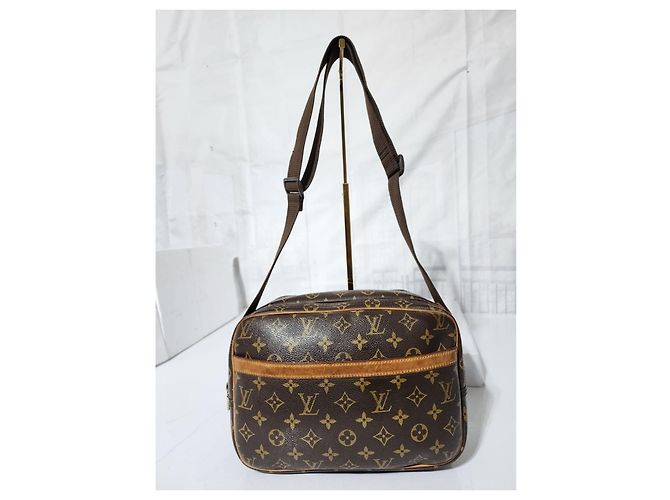Borsa a Spalla Reporter Louis Vuitton Marrone/Beige - vista 17
