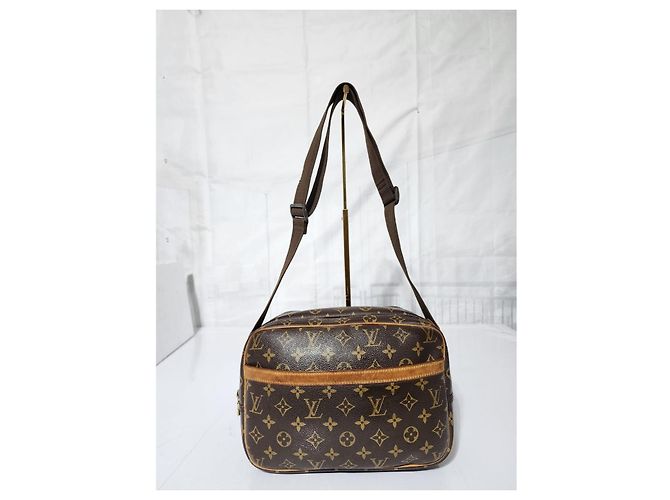 Borsa a Spalla Reporter Louis Vuitton Marrone/Beige - vista 18