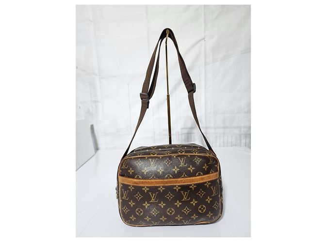 Borsa a Spalla Reporter Louis Vuitton Marrone/Beige - vista 19