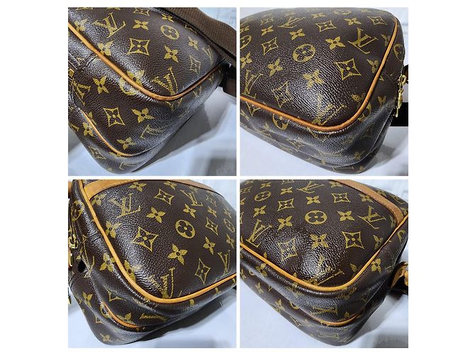 Borsa a Spalla Reporter Louis Vuitton Marrone/Beige - vista 4