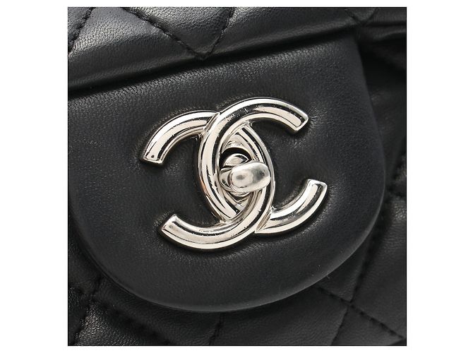 Borsa a spalla in pelle Chanel Jumbo Coco Rain Flap Nero - vista 6