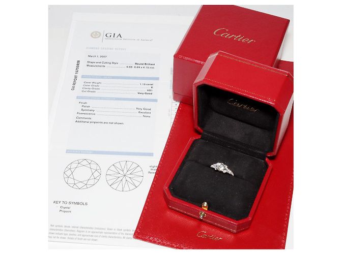 Cartier Pt950 Diamant Ballerina Solitärring - Ansicht 3