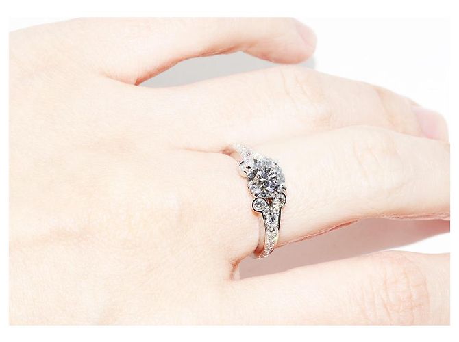 Cartier Pt950 Diamant Ballerina Solitärring - Ansicht 6