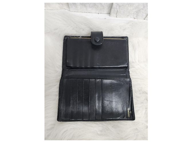Trendy CC Chanel Caviar Leder Geldbörse Schwarz - Ansicht 10