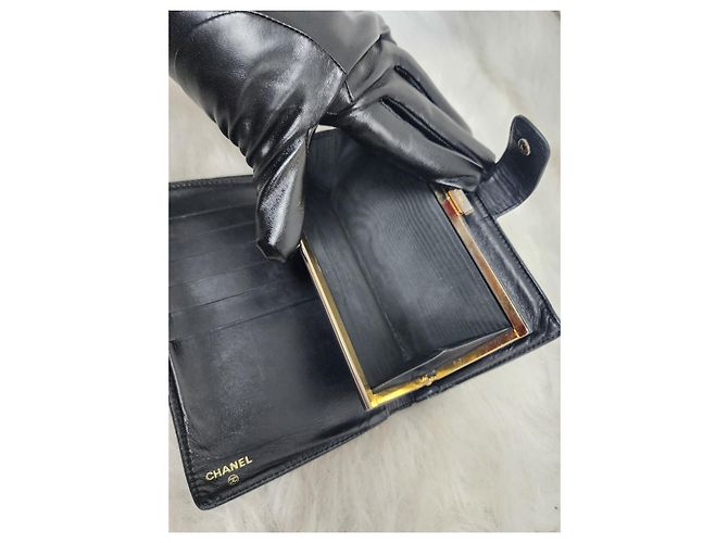 Trendy CC Chanel Caviar Leder Geldbörse Schwarz - Ansicht 18