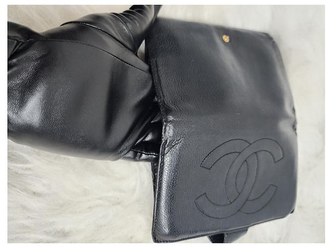 Trendy CC Chanel Caviar Leder Geldbörse Schwarz - Ansicht 6