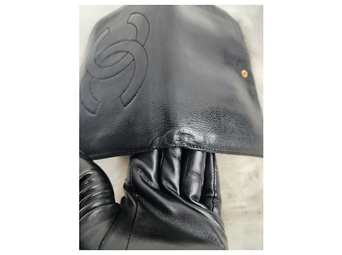 Trendy CC Chanel Caviar Leder Geldbörse Schwarz - Ansicht 7