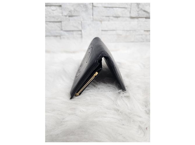 Trendy CC Chanel Caviar Leder Geldbörse Schwarz - Ansicht 8