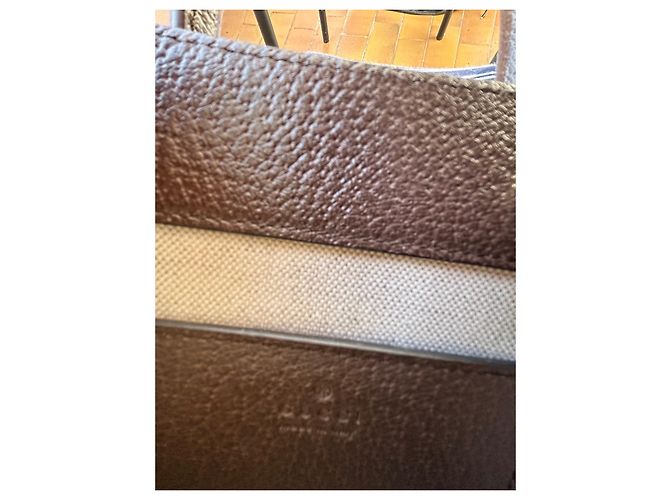 Gucci Jumbo GG Mini Shopper Marrone - vista 7