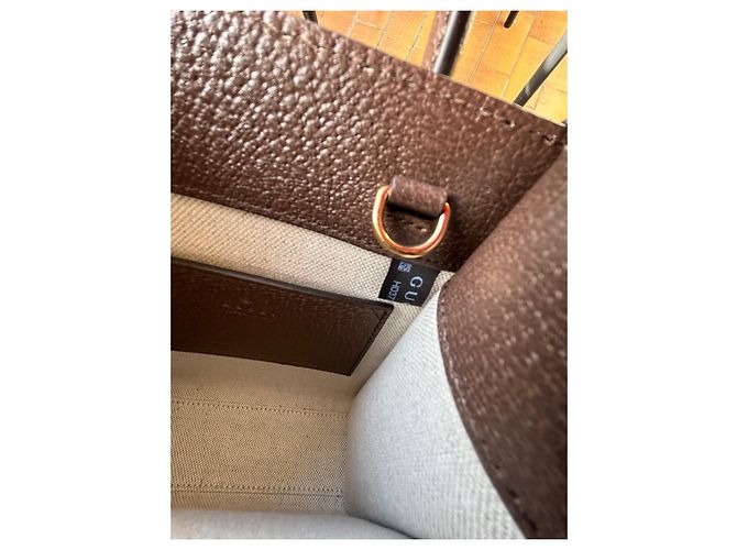 Gucci Jumbo GG Mini Shopper Marrone - vista 8