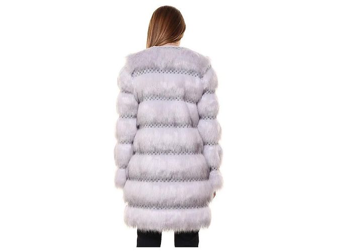 Abrigo Guess de piel sintética blanco - vista 3