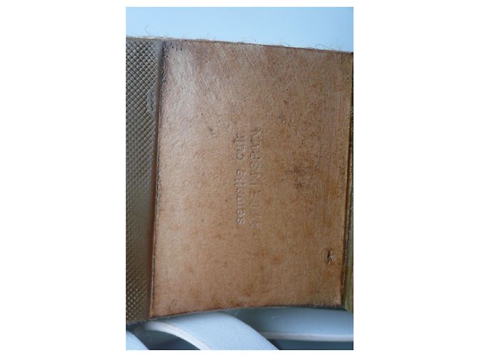 Hermès HERMES Costanza Espadrillas in Pelle Bianca T38 Bianco - vista 10