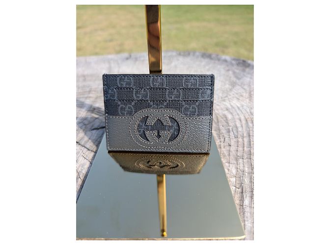 Gucci Cut-Out Card Holder Grey - view 2