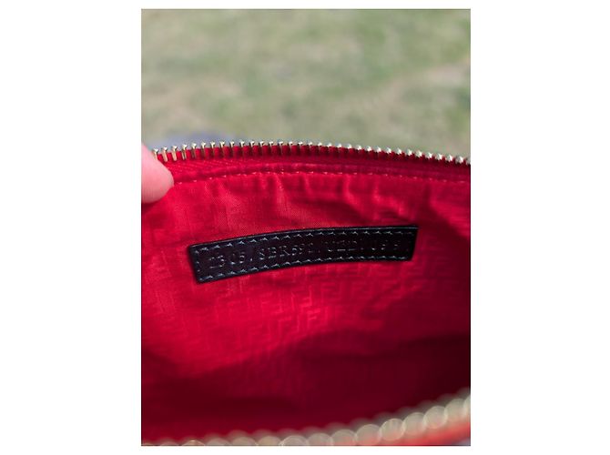 Pochette Fendi Zucca in pelle con catena Marrone - vista 7