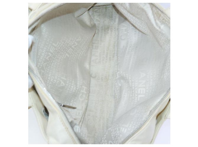 CHANEL Borsa a mano in tela di pelle beige CC Auth yb619 - vista 18