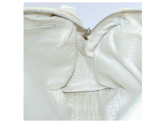 CHANEL Borsa a mano in tela di pelle beige CC Auth yb619 - vista 19